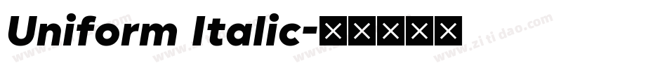 Uniform Italic字体转换
